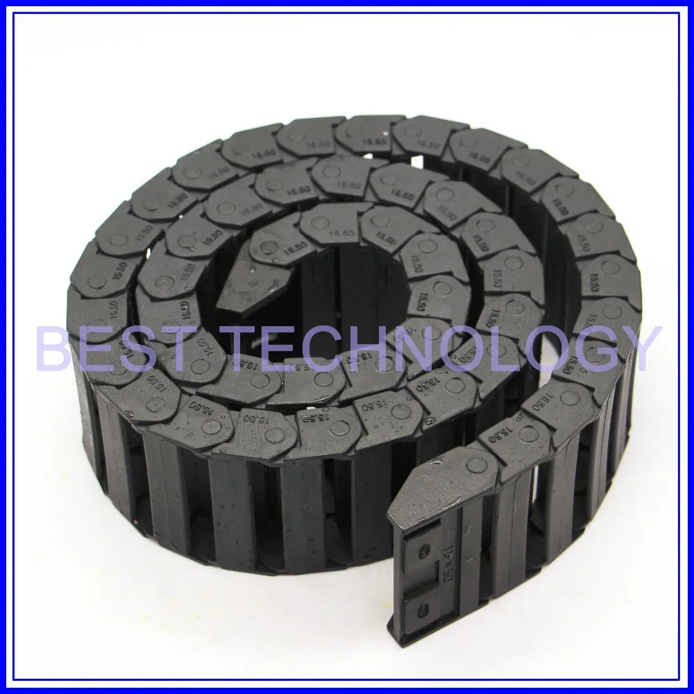 Series 15 x 15mm 20mm 30mm 40mm 50mm length L1000mm Plastic Cable Drag Chain Wire Carrier with end connectors plastic towline ! |