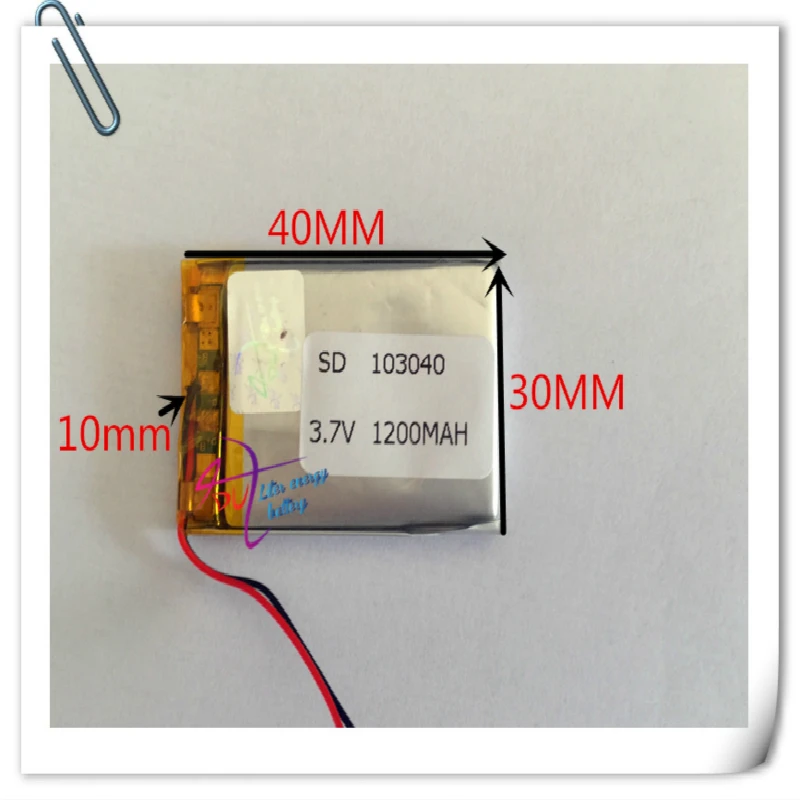 Оптовая продажа 10 шт 3 7 V 1200mAh 103040 литий полимерный LiPo аккумуляторная батарея для