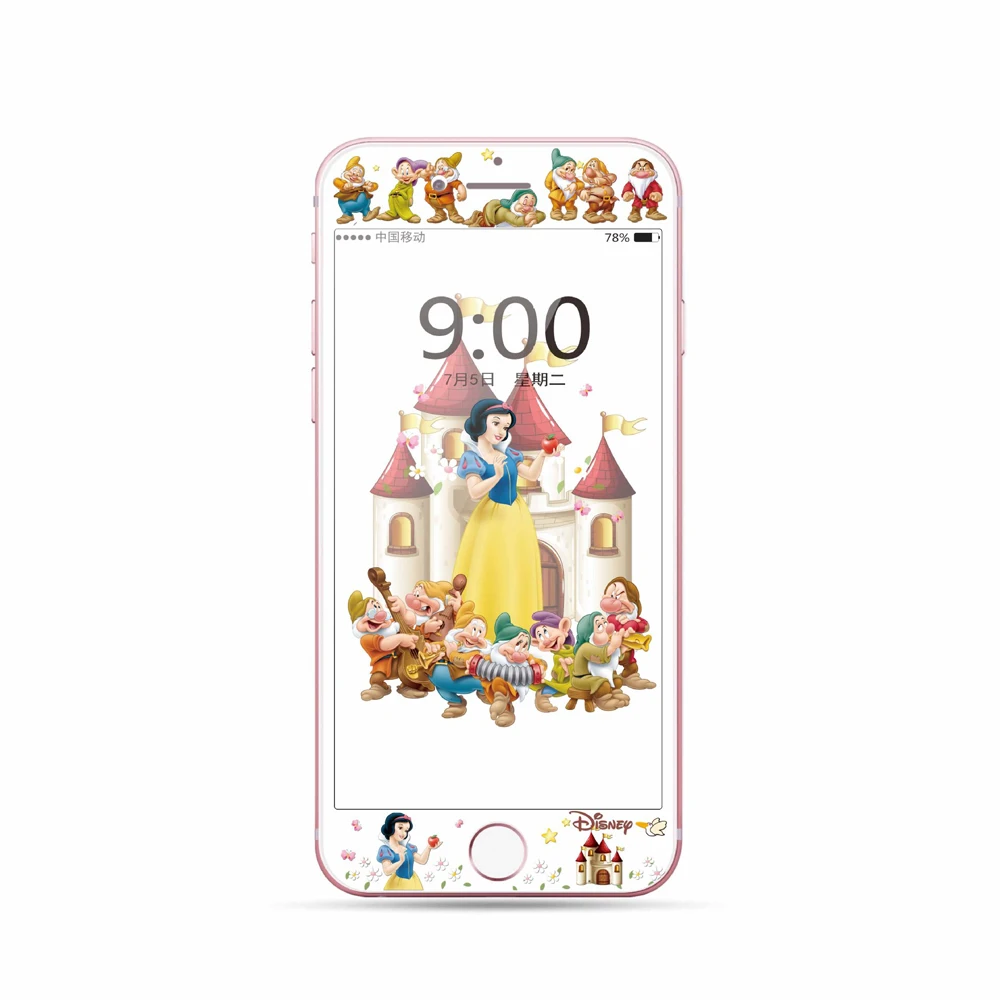 Закаленное защитное стекло для экрана с единорогом для iPhone 7, 8 Plus, 6, 6 S Plus, Elmo Cat, милый мультяшный котенок, 3D, 9 H, HD, полное покрытие, пленка SJ40
