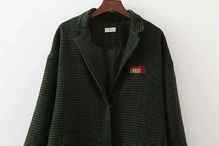 2017 женская зимняя осенняя куртка длинное женское пальто с вышивкой тонкий костюм