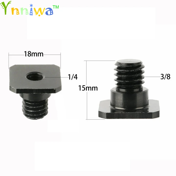 

10pcs/lot 3/8 inch 1/4 inch Black/silver Screw Metal 3/8" to 1/4" Convert Screw Adapter for Tripod & Monopod With Hot Shoe