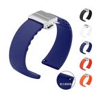 Ремешок силиконовый для наручных часов, резиновый спортивный быстросъемный браслет с застежкой-бабочкой, универсальный, 14 16 18 20 22 мм