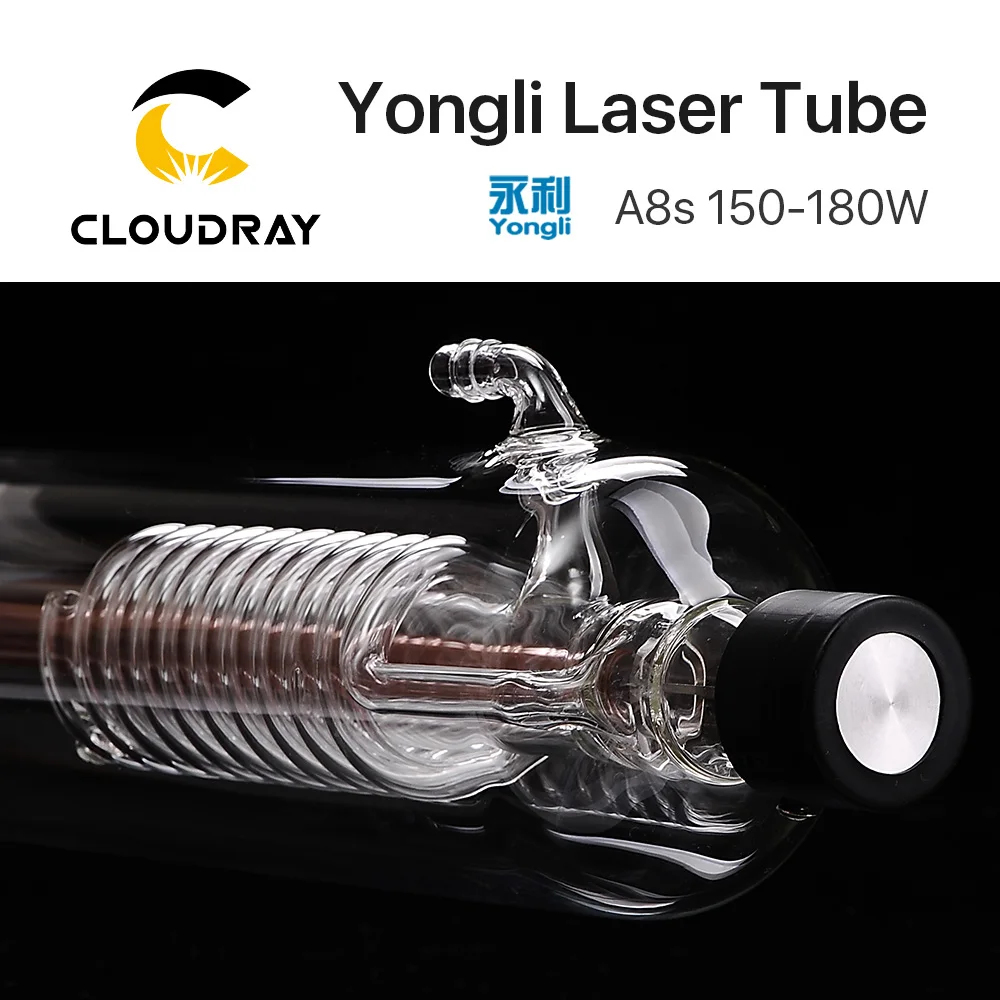 Cloudray Yongli A8s 150W CO2 лазерной трубки Деревянный чехол Упаковка коробки Длина 1850 Dia. 80