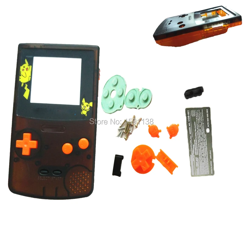 5 шт./лот ограниченное издание чехол для GameBoyColorGBC Transprent черный-оранжевый цвет