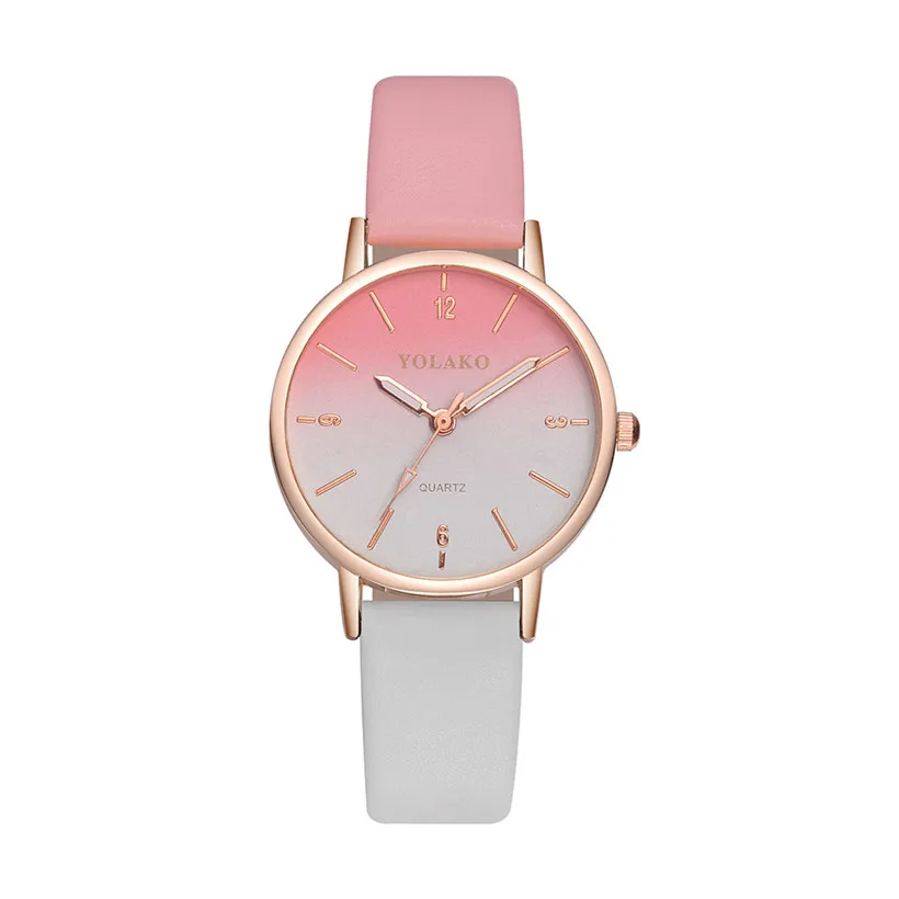 YOLAKO Брендовые женские часы модные кожаные Наручные Mujer Bayan Kol Saati Montre Feminino|Женские