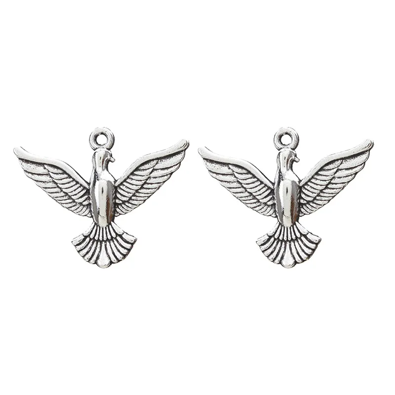 5 шт./лот подвеска из металлического сплава в форме летающей птицы ювелирное