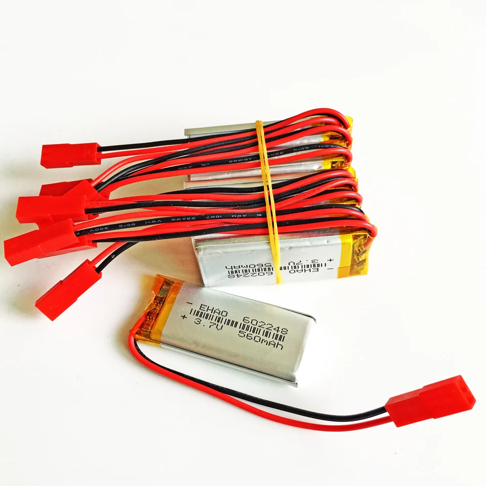 10 шт. 602248 3 7 V 560mAh батарея JST SYP 2 pin литий полимерный LiPo перезаряжаемые ячейки для Mp3