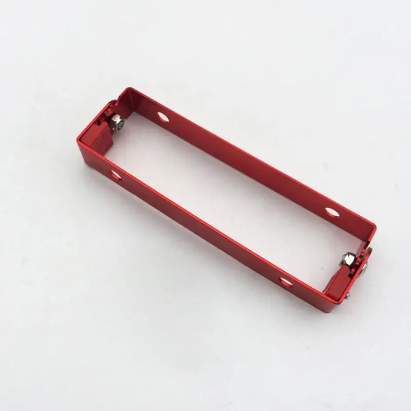 Красный Мотоцикл автомобильный регулируемый угол металлический держатель номерного знака Кронштейн 6 цветов Алюминиевый Кронштейн номерного знака - Цвет: Красный