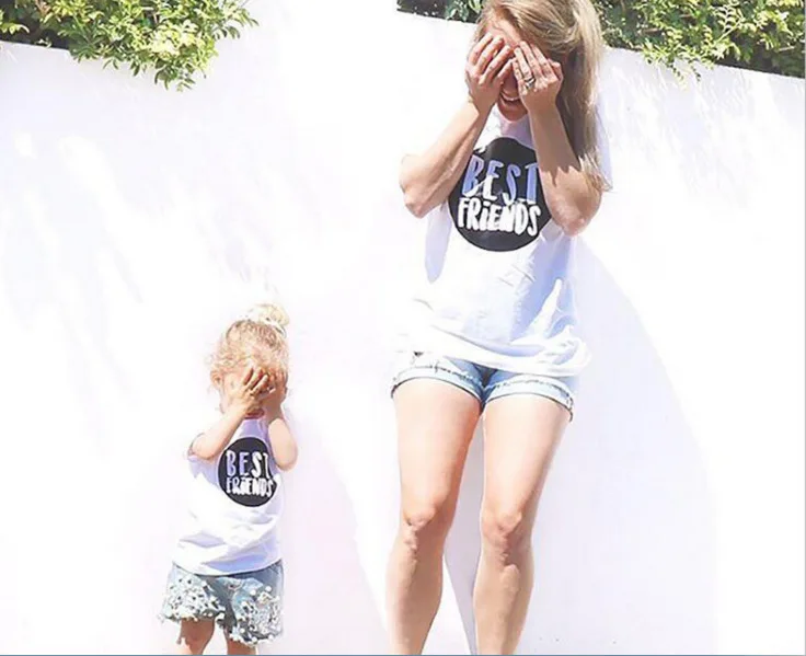 Одежда для мамы и сына футболки с надписью Best Friend парео одежда дочки летние