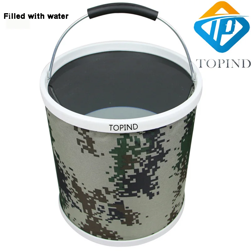 1 шт. Водонепроницаемый 600D Ткань Оксфорд многоцелевой складной ведро живой рыбы