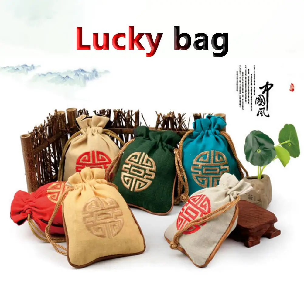 Разноцветные мешки приносящие удачу Дамасская ткань интересные праздничные