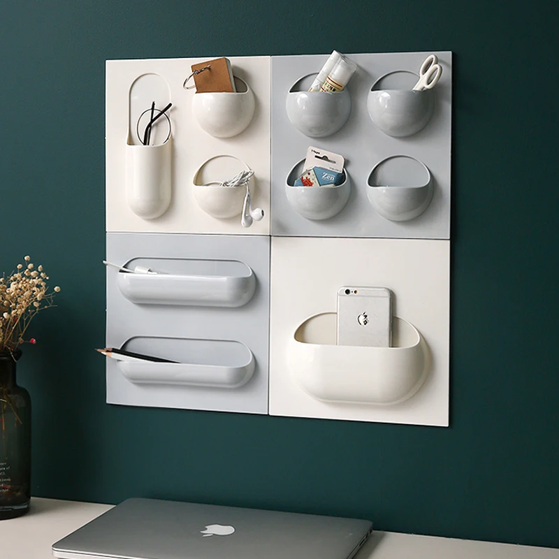 Wall Shelf Bedside Storage Box Bedroom Dormitory Hangings Organizer Home Decoration Sundry Holder Makeup Covered Living Room | Дом и сад