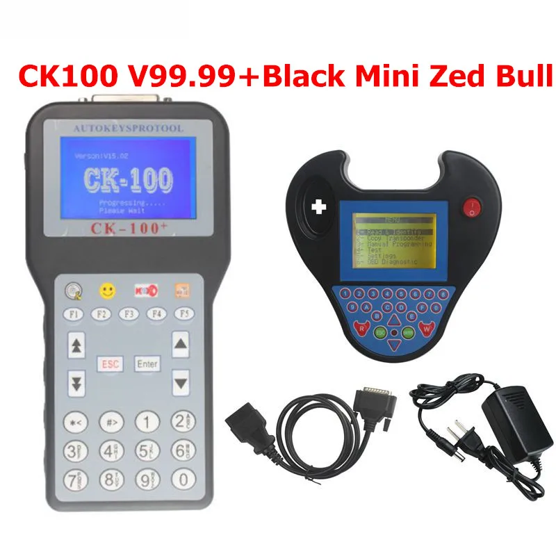 V99.99 BLACK ZED BUL CK100 автоматический ключевой программатор V99.99/46,02/мини-zed-bull OBD2 CK-100 автомобильные инструменты для диагностики считыватель кода неисправности - Цвет: V99.99 BLACK ZED BUL