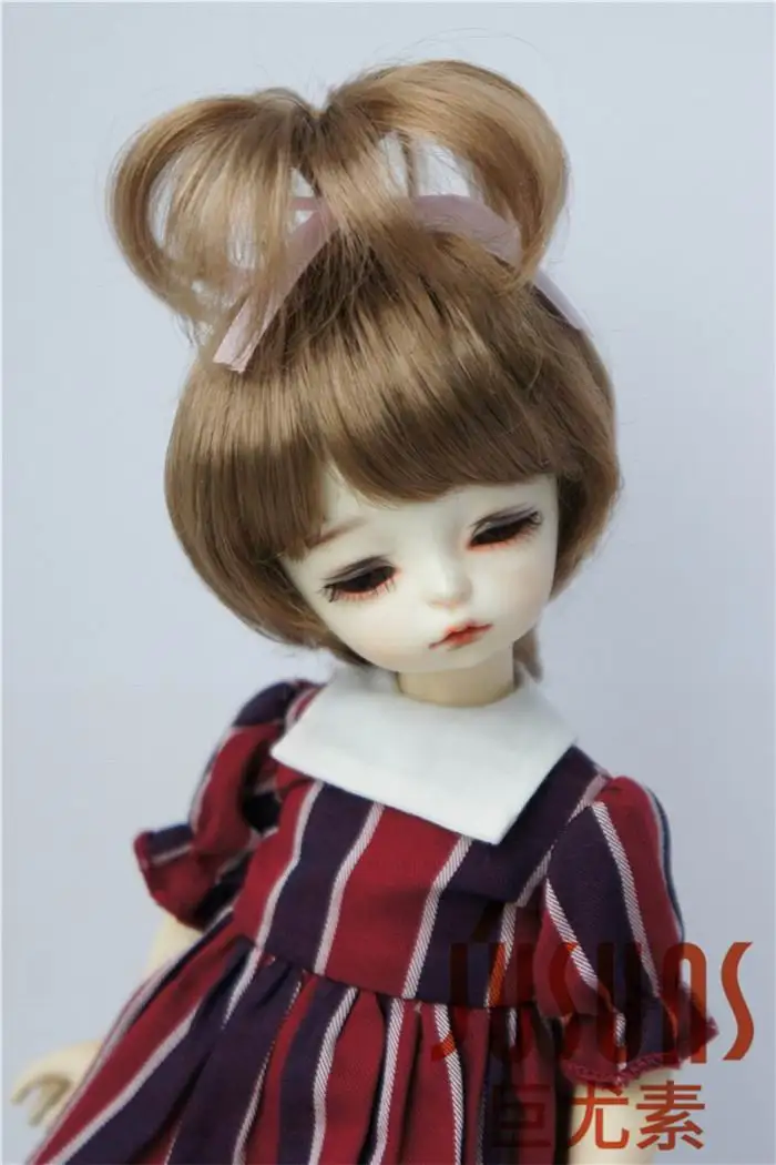 JD002 1/6 1/4 1/3 милый фонтан кукольный парик BJD парики Размер 6-7 дюймов 7-8 дюймов 8-9 дюймов кукольные волосы для модных кукольных аксессуаров - Цвет: 6-7inch Brown SM916