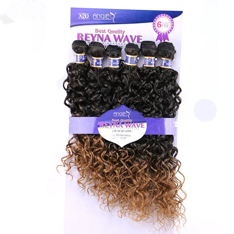 Eunice 6 шт./упак. Women's Ombre T30/27 волосы для наращивания волнистые термостойкие