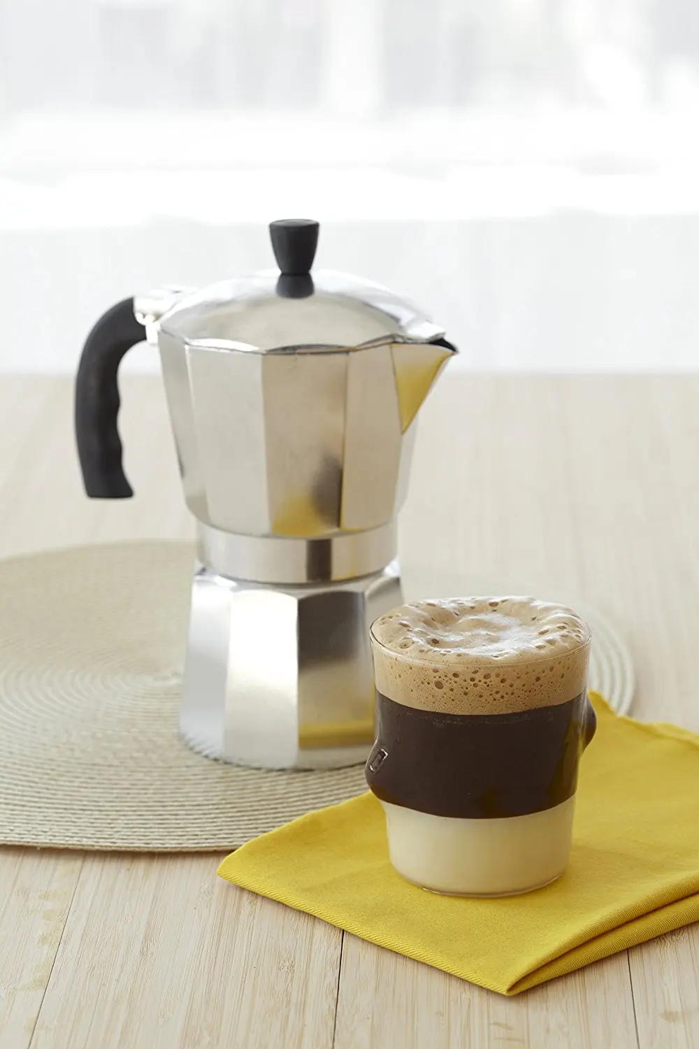 Алюминиевая для эспрессо Stovetop Кофеварка Percolator Pot 3 cup/6 cup алюминиевая 8-угловая Moka |