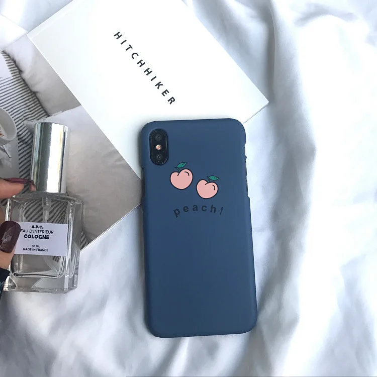 Модный персиковый чехол для телефона Iphone X XS Max XR 8 7 6 6S Plus жесткий пластиковый