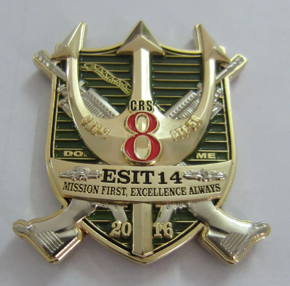 

Zinc alloy military coin electroplated gold digital coin
