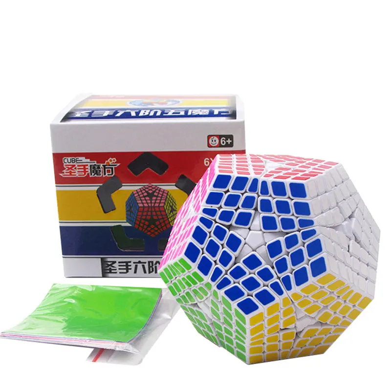 6x6 Megaminx White 4 вида wumofang кубик Megaminx Профессиональный скоростной куб, 7x7 6x6 5x5 4x4 магический куб-мегаминкс Пазлы игрушки для взрослых игрушки - Цвет: 6x6 Megaminx White