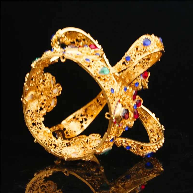 

Baroque Royal King Crown Male Diadem Bridal Wedding hair ornaments for Women Queen tiaras and crowns Head Jewelry