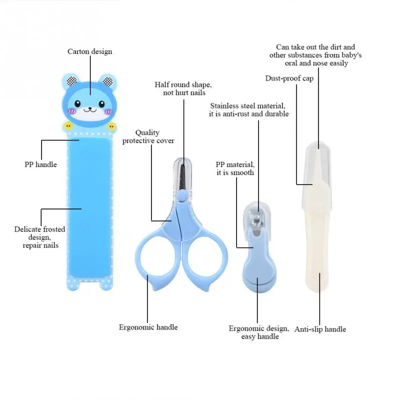 4 шт./компл. маникюрный набор для ухода за ребенком машинка стрижки ногтей