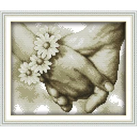 everlasting love christmas hand in hand 3 ecological cotton chinese cross stitch kits counted stamped 14 11ct sales promotion
