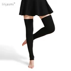 Женские шерстяные однотонные гетры, вязаные теплые мягкие сапоги, гетры до колена, осенне-зимние гетры, гетры, гетры