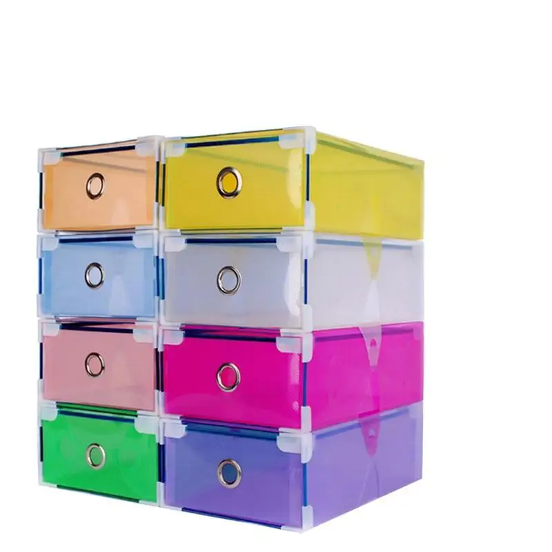 20pcs OUNONA 20 шт. коробка для хранения обуви прозрачные складные коробки для обуви ящик для хранения Органайзер складной обувной чехол Утепленная обувь контейнер - Цвет: 20pcs