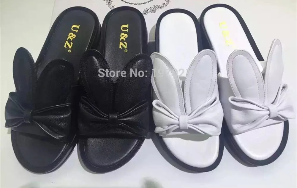 Женская пляжная обувь из настоящей телячьей кожи с открытым носом черный и белый