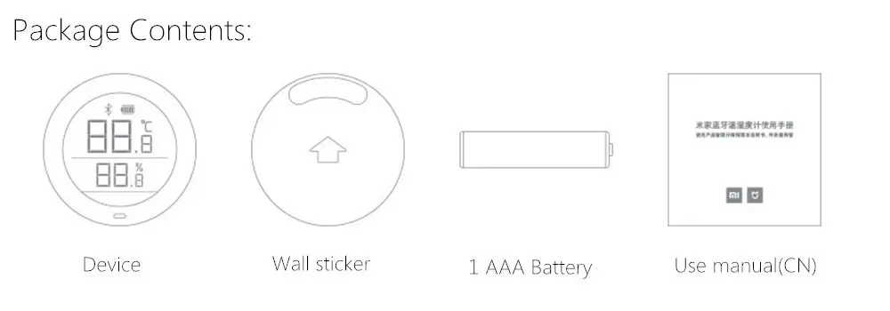 Оригинальный умный датчик температуры и влажности Xiaomi Mijia с Bluetooth цифровой
