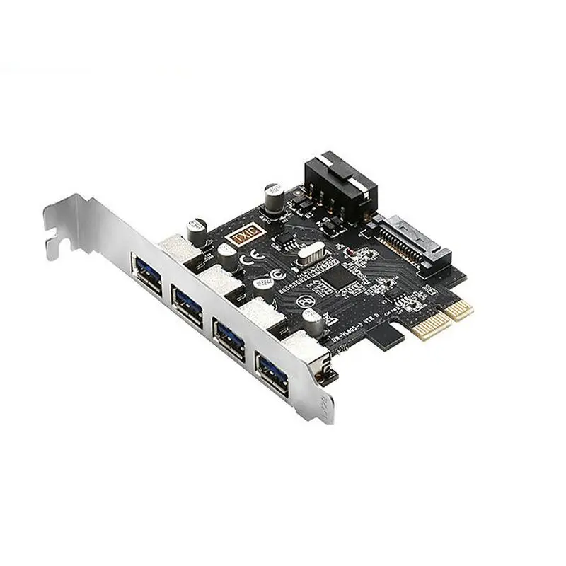 4 порта USB3.0 к PCI-E PCI Express контроллер Райзер адаптер карты PCIE для настольного ПК |