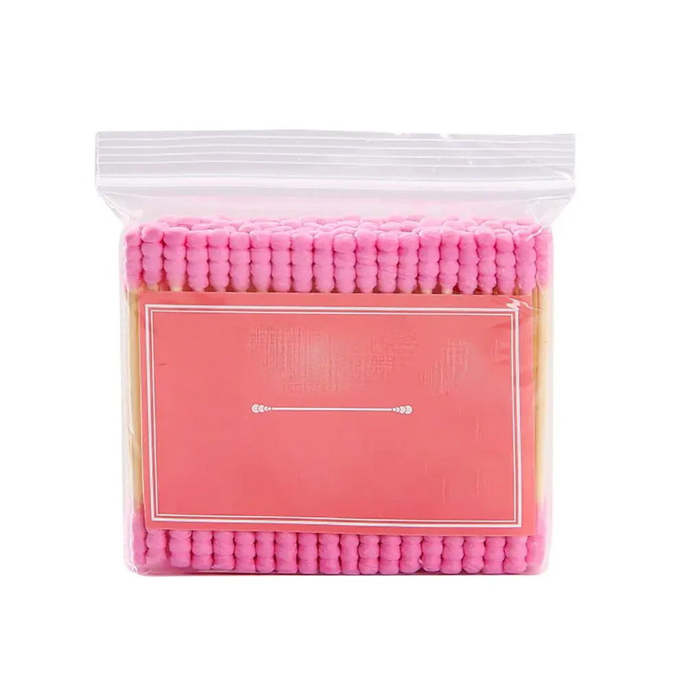 100 штук упак. двойные ватные тампоны для ресниц бровей губ очищающие инструменты
