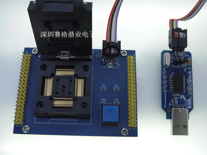 Оригинальный Freescale IC тестовое сиденье MC9SXS128MAA mc9s12xs128 горящая программа QFP80 гнездо