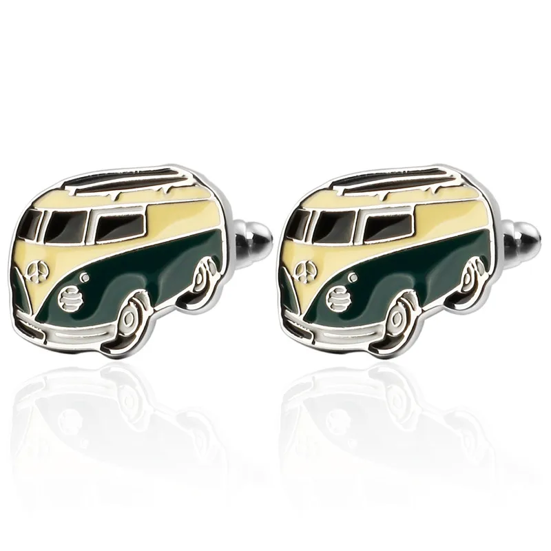 XKZM модная Роскошная рубашка зеленого и желтого цвета запонки для мужчин