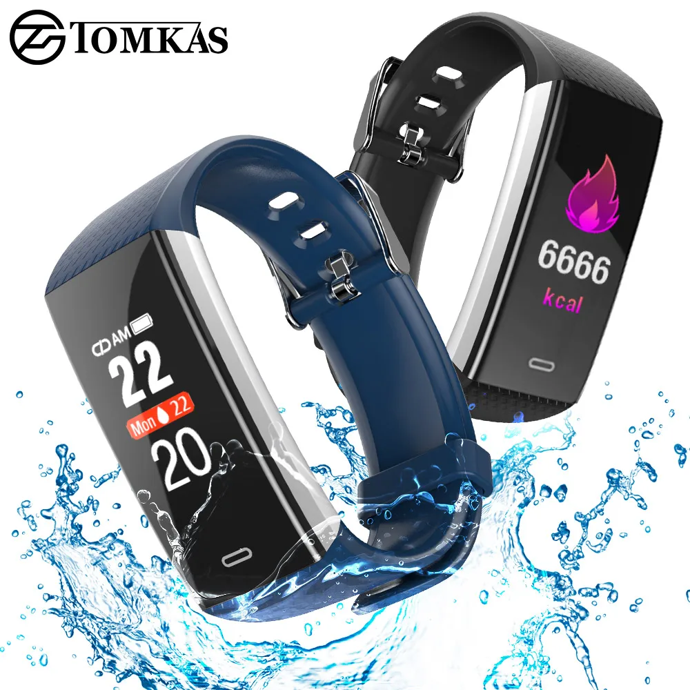Смарт браслет Tomkas Bluetooth спортивный сердечный монитор для здоровья фитнес трекер