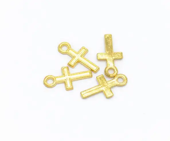 100pcs/lot Antique Bronze Gold Color Cross Charm 16x9mm Floating Locket Pendant for DIY Handmade Jewelry Material Supplier | Украшения и