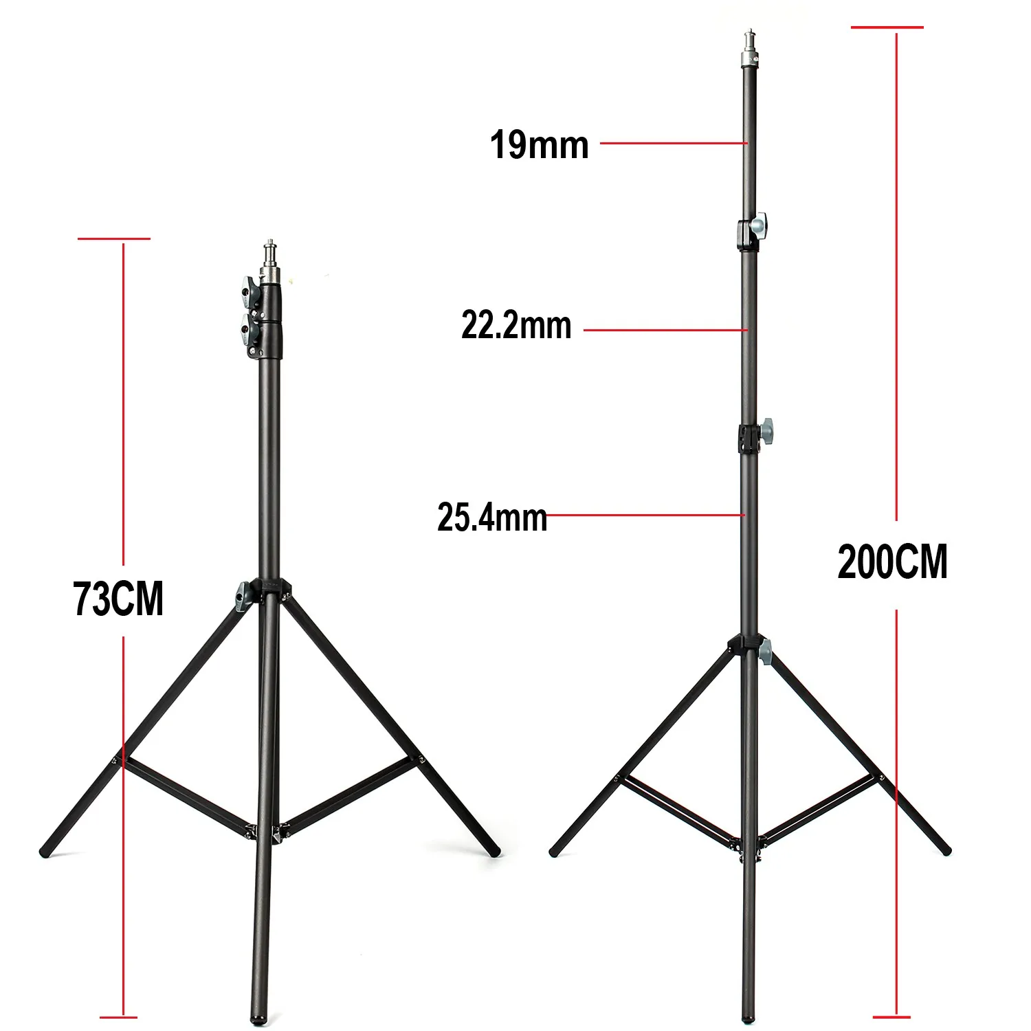 

2M Light Stand Tripod With 1/4 Screw Head Bearing Weight 5KG For Studio Softbox Flash Umbrellas Reflector Lighting Flashgun Lam