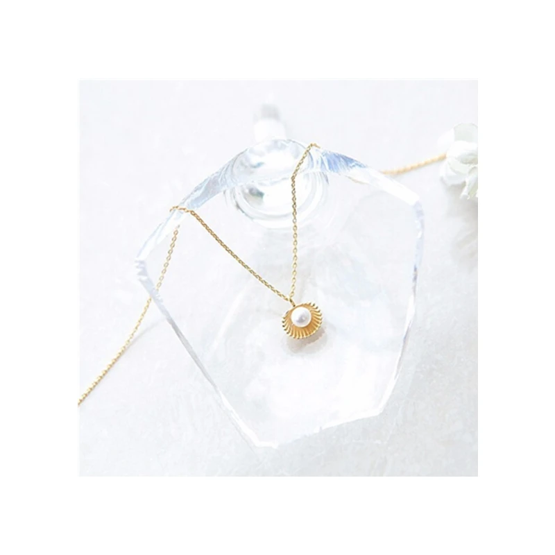 

Fashion imitation pearl shell pendant Necklaces lovely small shell pendant necklaces color and color necklaces