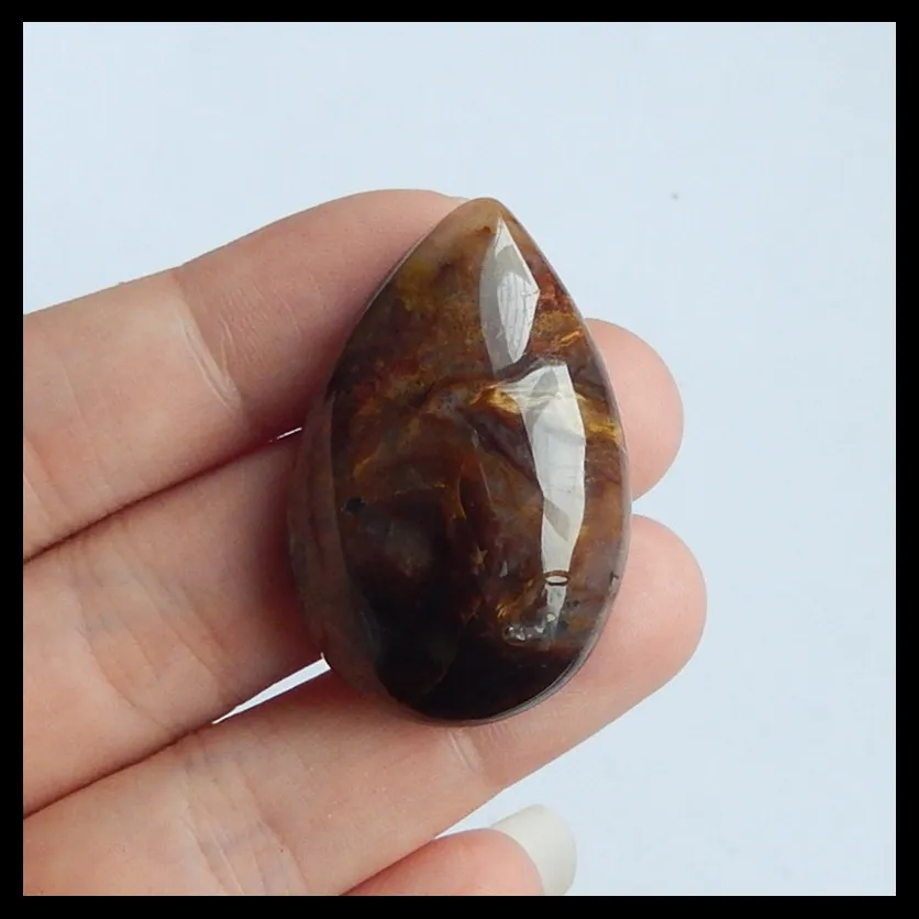 Semi-precious stones Pieterisite fashion Pendant cabochons Bead Fashion Jewelry For Accessories 39x25x14mm 13.8g | Украшения и