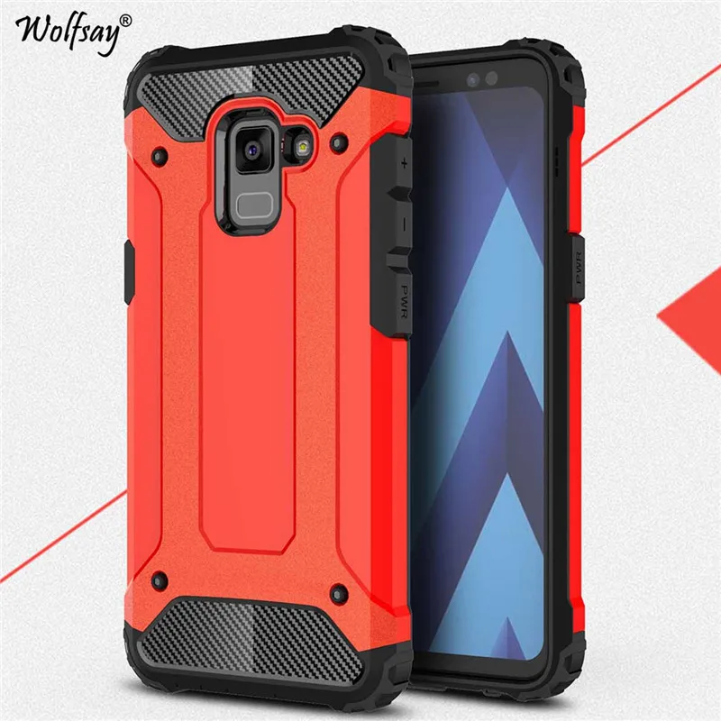 Чехол для Samsung Galaxy A8 2018 противоударный защитный резиновый чехол телефона задняя
