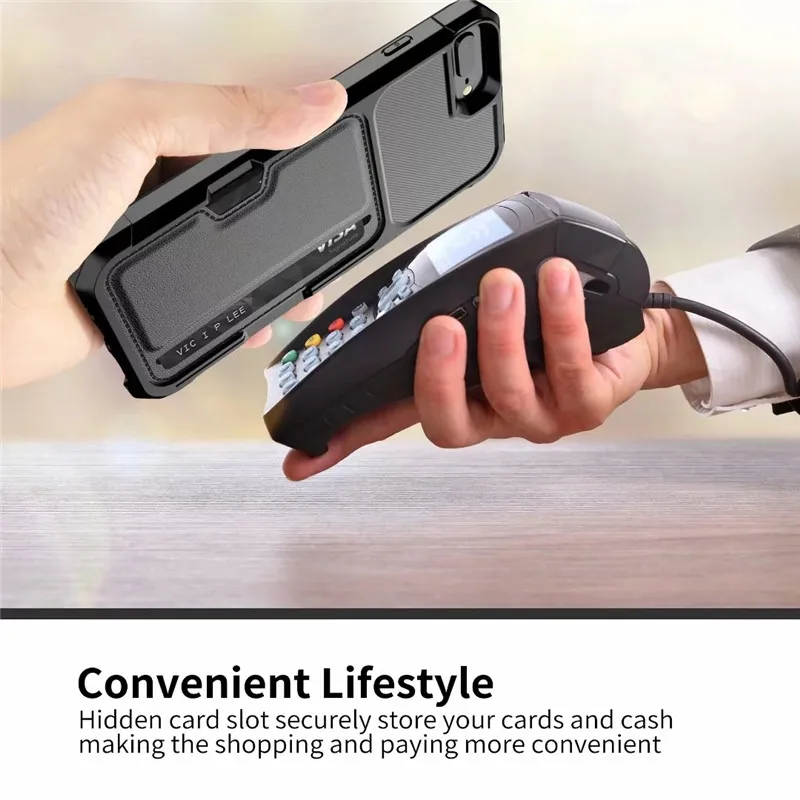 TPU Soft PC Hard Hybrid Phone case for iPhone X XR XS MAX Double Protection Card housing Case 6 6s 7 8 Plus cover |