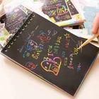 Блокнот из скретч-бумаги, волшебный цвет, радуга, доска для рисования, детские игрушки для рукоделия, цветные страницы, книги для детей, рисование, каракули