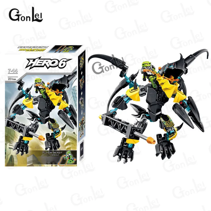 Hero Factory 6 0 солдат ROCKA STEALTH STOTMER FREEZE FURNO JET MACHINE FLYER BEAST Model Blocks совместим с заводскими