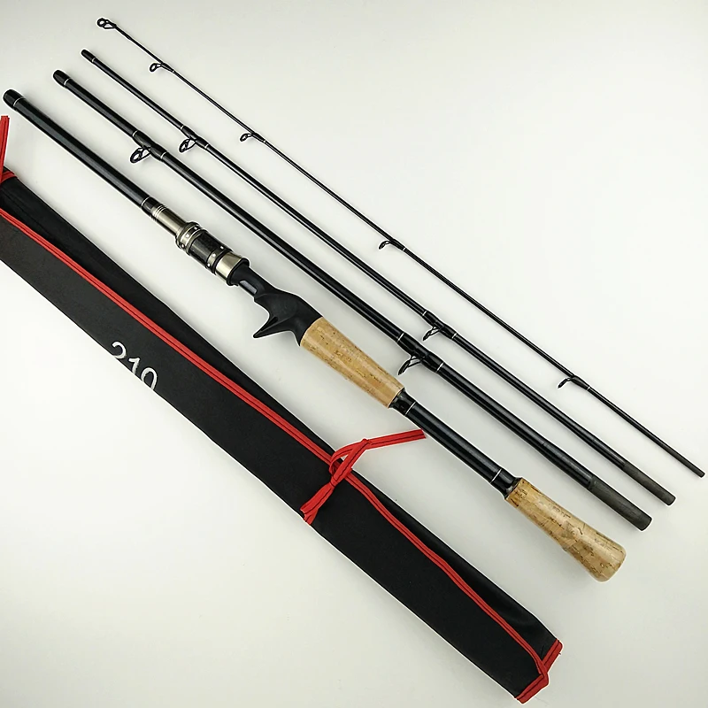 

Рыболовная удочка, 4 секции, карбоновое спиннинговое удилище, 2,1 м, 2,4 м, 2,7 м, кастинговое удилище, вес приманки 5-35 г, пробковая ручка