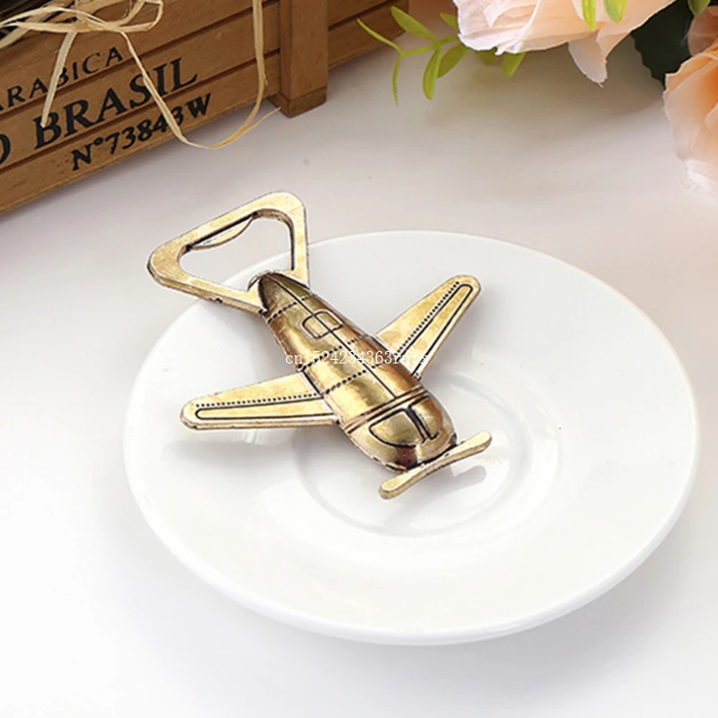 100 PCS Antique Plane Beer Bottle Opener Wedding Gift &quotLet the Adventure Begin&quot Airplane Party Favor Free Shipping | Дом и сад