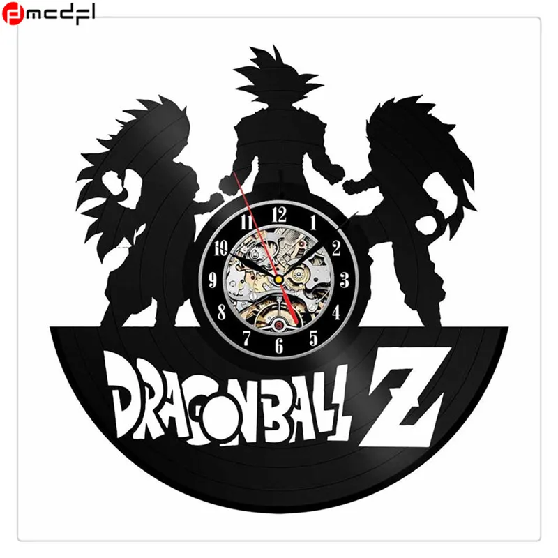 Коробка Dragon Ball Черная Виниловая пластинка 3D настенные часы Наклейка персонализированное искусство креативное украшение дома поддержка Прямая - Цвет: 3