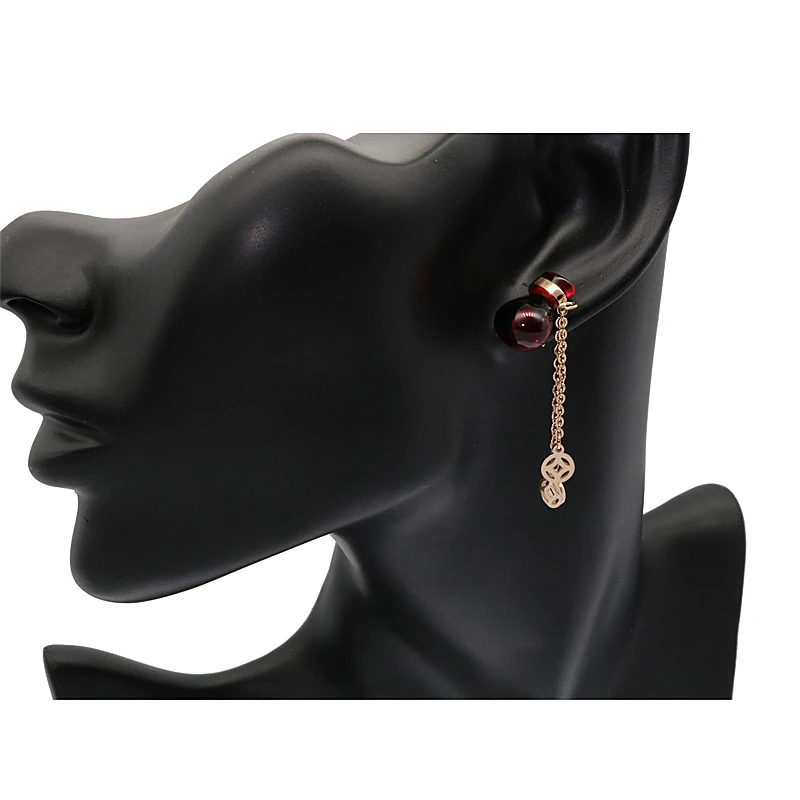 Модные Pendientes Mujer Moda из нержавеющей стали серьги полимеров Красная Удача