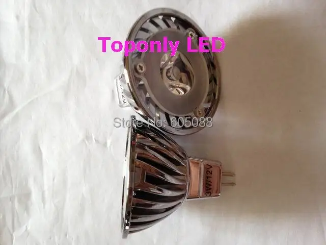 

Epistar high quality DC12v 3w mr16 high power led spot light bulb lamp with electroplated silver shell CE&ROHS 3 year warranty