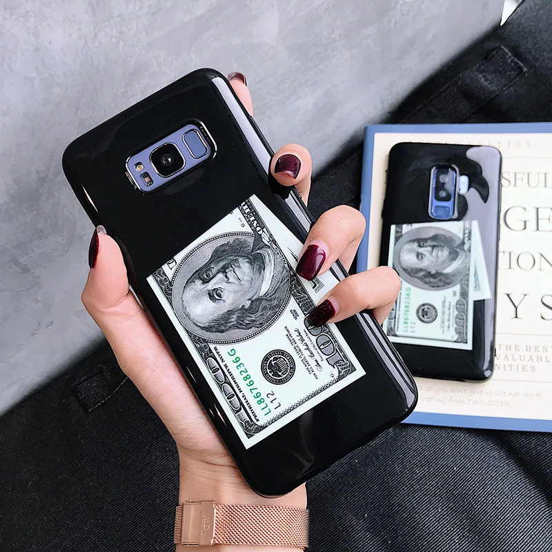 YHBBCASES Модный мягкий чехол с рисунком доллара для Samsung Galaxy S8 S9 S10 Plus Мотивирующий