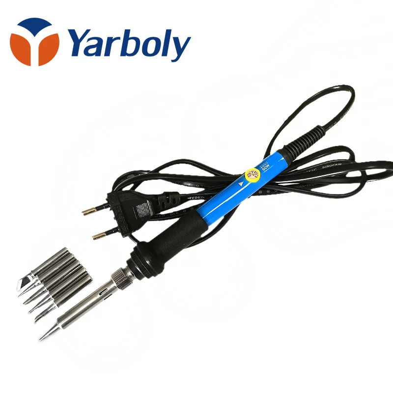 Комплект для паяльника с регулируемой температурой и 5 наконечниками 60 Вт 220 В|tube